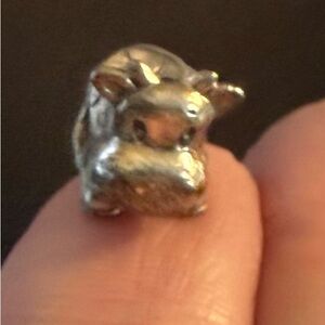 Pandora Retired Silver Small Cow Charm